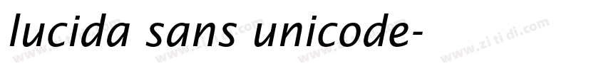 lucida sans unicode字体转换